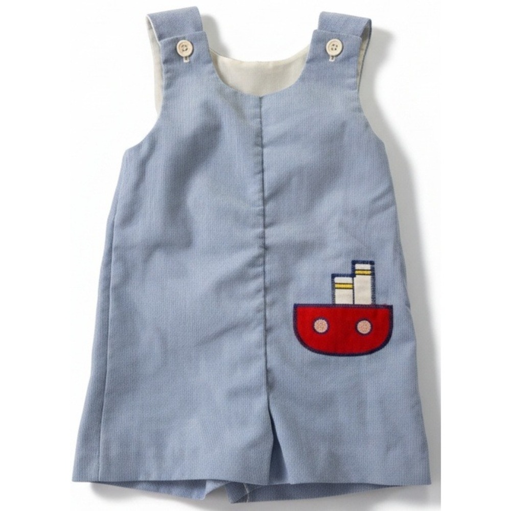 Vintage Alexis Baby‎ Infant Jumper Romper Sailboat Nautical Sz 12 Months
